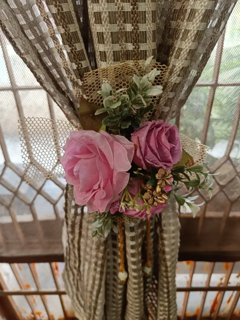 Handmade window decor – elegant curtain tiebacks and window accessories by Shubh Shringaar